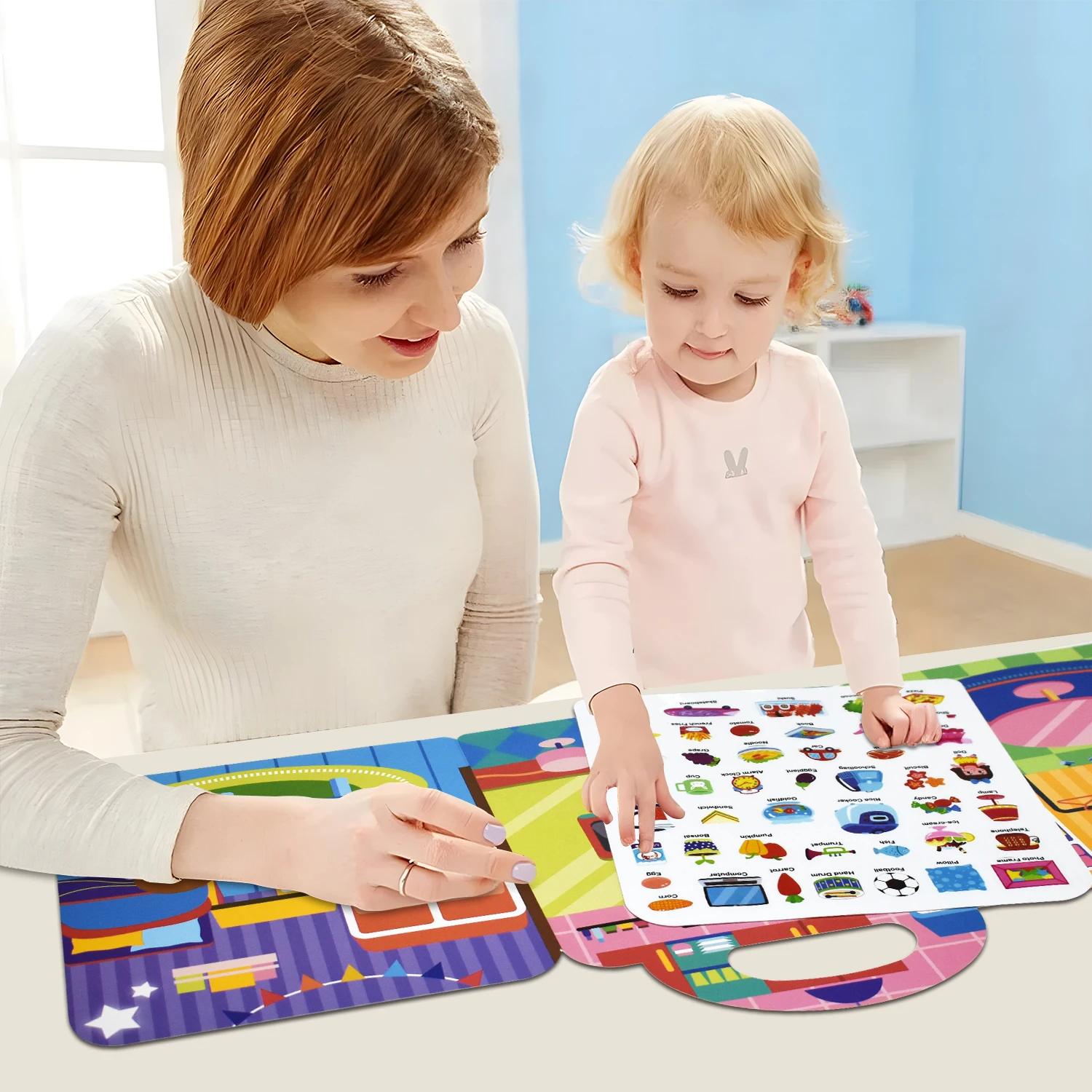 Funny Sticker Playsets Reusable Stickers 4 Scenes Restickable Sticker for Kids