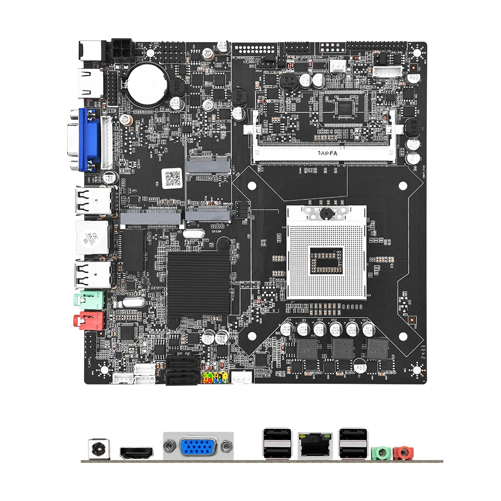 Материнская плата SZMZ HM65 для мини-ПК или все в одном DDR3 SODIMM Поддержка 8 ГБ lga1150 Разъем материнская