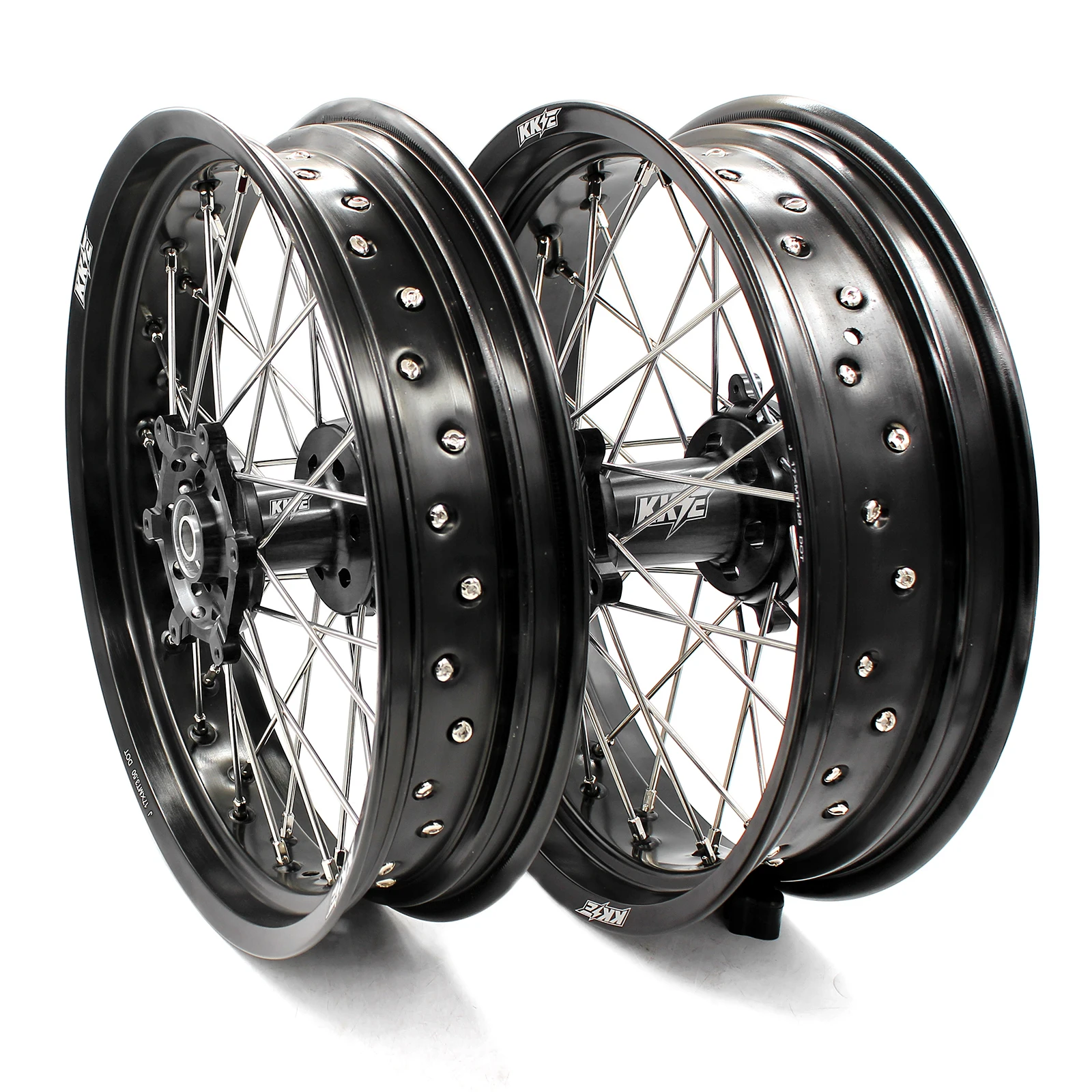 KKE 3 5/4 25*17 комплект колес Supermotard совместимых с SUZUKI DRZ400 DRZ400E DRZ400S 2000-2021 DRZ400SM черный