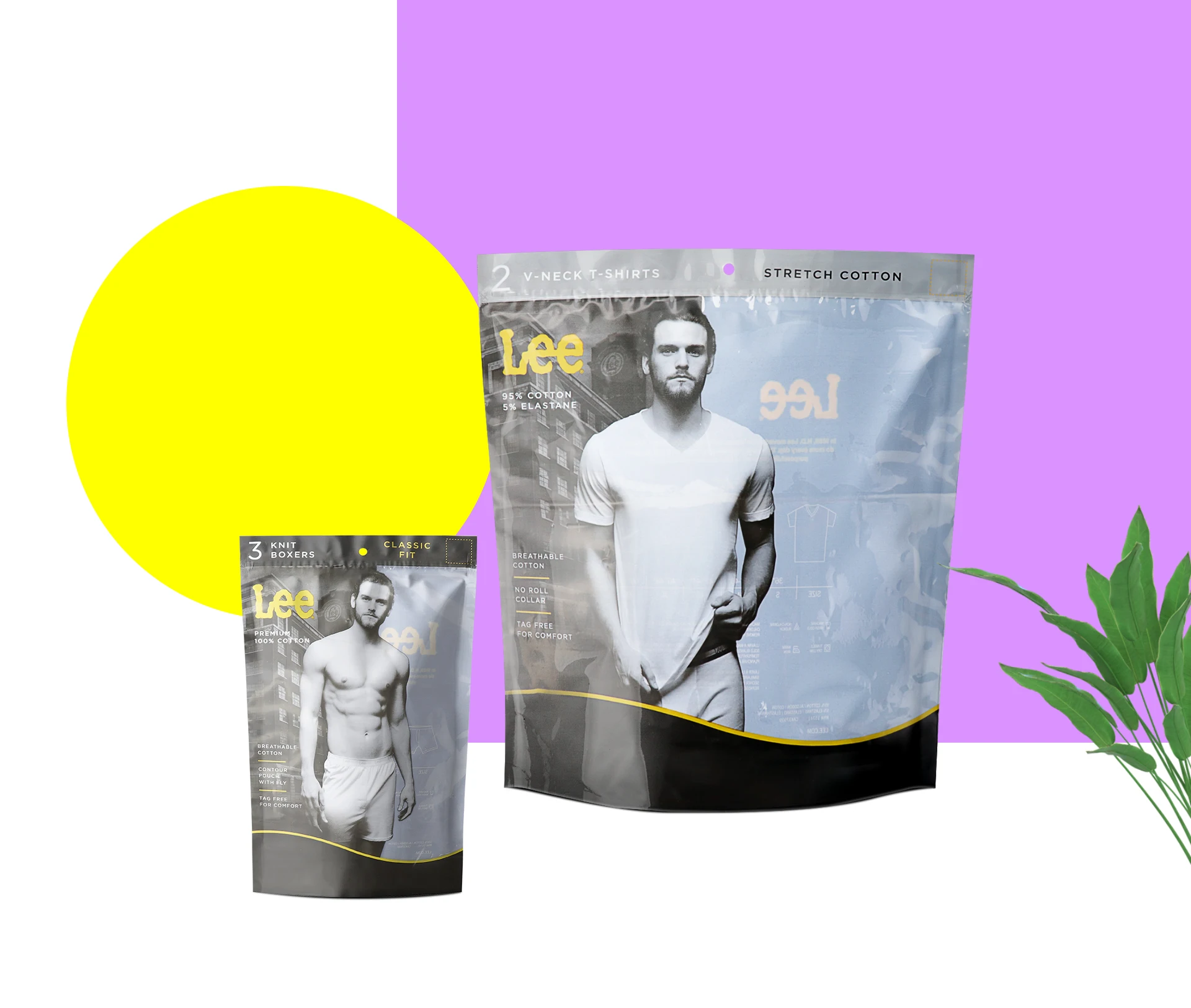 Customized Design Logo New Design Underwear Boxers Briefs Men Women Zip Lock Stand Up Packaging Bags Packs Of Men Underwear