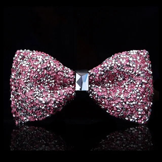 New design crystal bling bowtie for men wedding banquet feast club party bridegroom shinning rhinestone bow tie