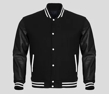 Premium Varsity Jacket with Wool Body and Leather Sleeves Custom Colors Available Luxurious Style and Unmatched Comfort