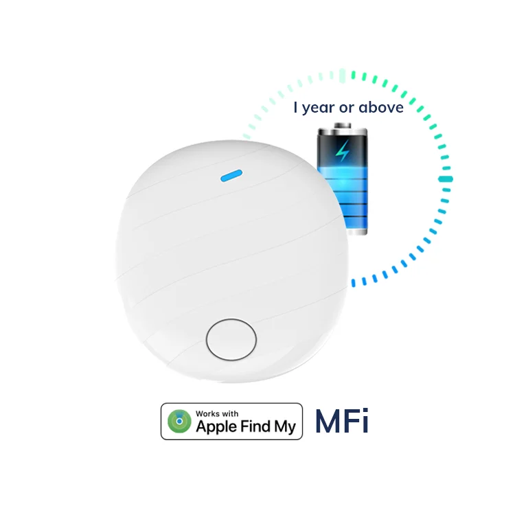 Custom Small Mfi Certified Smart Pet Tag Find My Bluetooth Tracker Keychain Wireless Key Finder