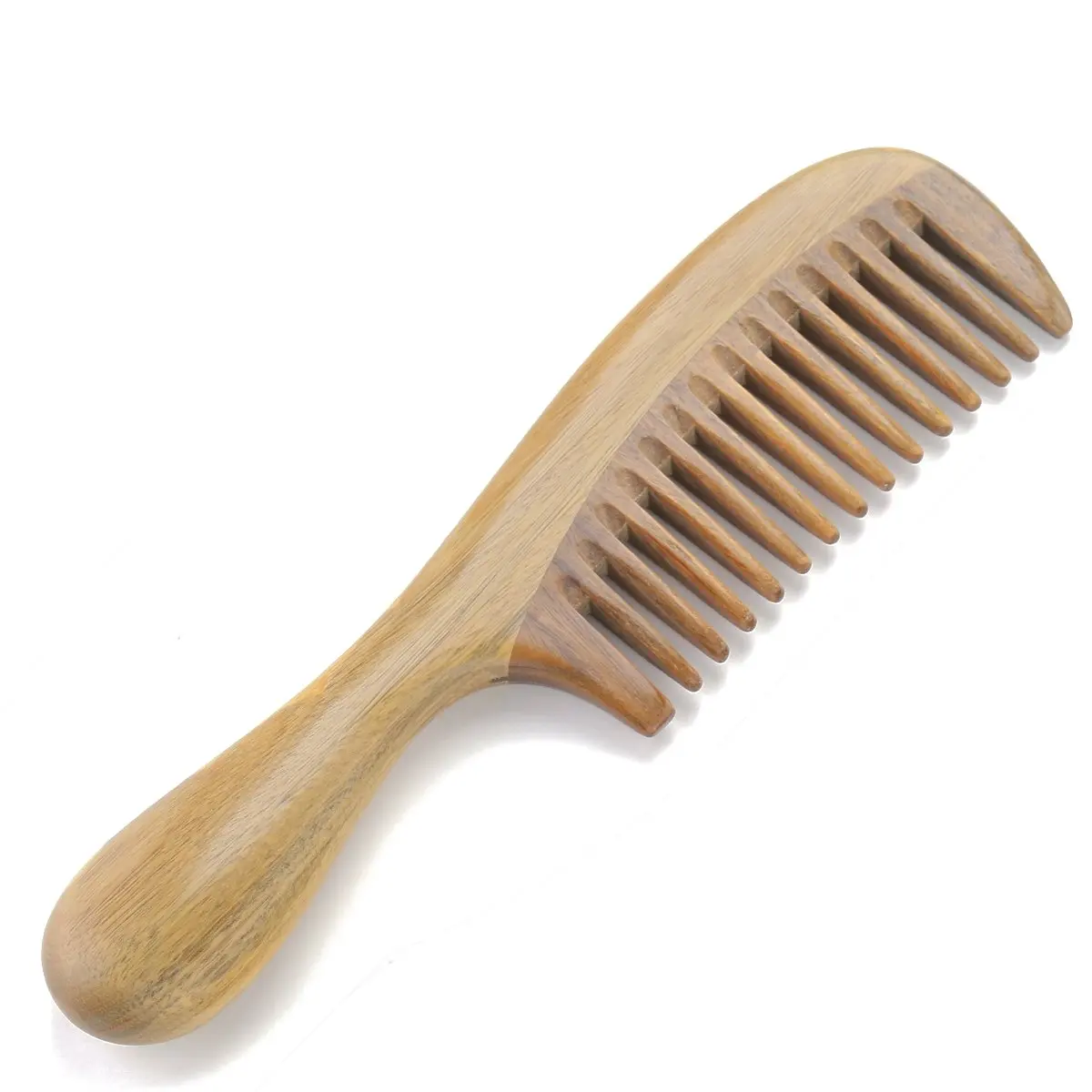 Onedor Handmade 100% Natural Green Sandalwood Hair Combs - Anti-Static Sandalwood Scent Natural Hair Detangler Wooden Comb