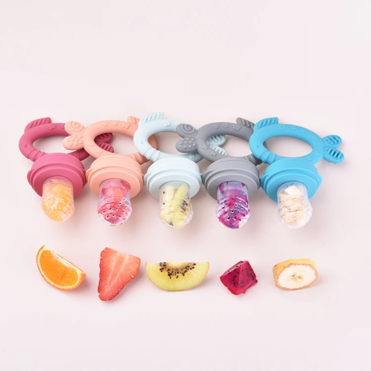 Wholesale Silicone Training Food Feeder Pacifier Removable Thoroughly Cleaned Customized Color Box Logo