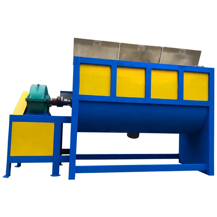 China Customized horizontal arm screw ribbon blade mixer blender mixing blending machine heated horizontal powder mixer