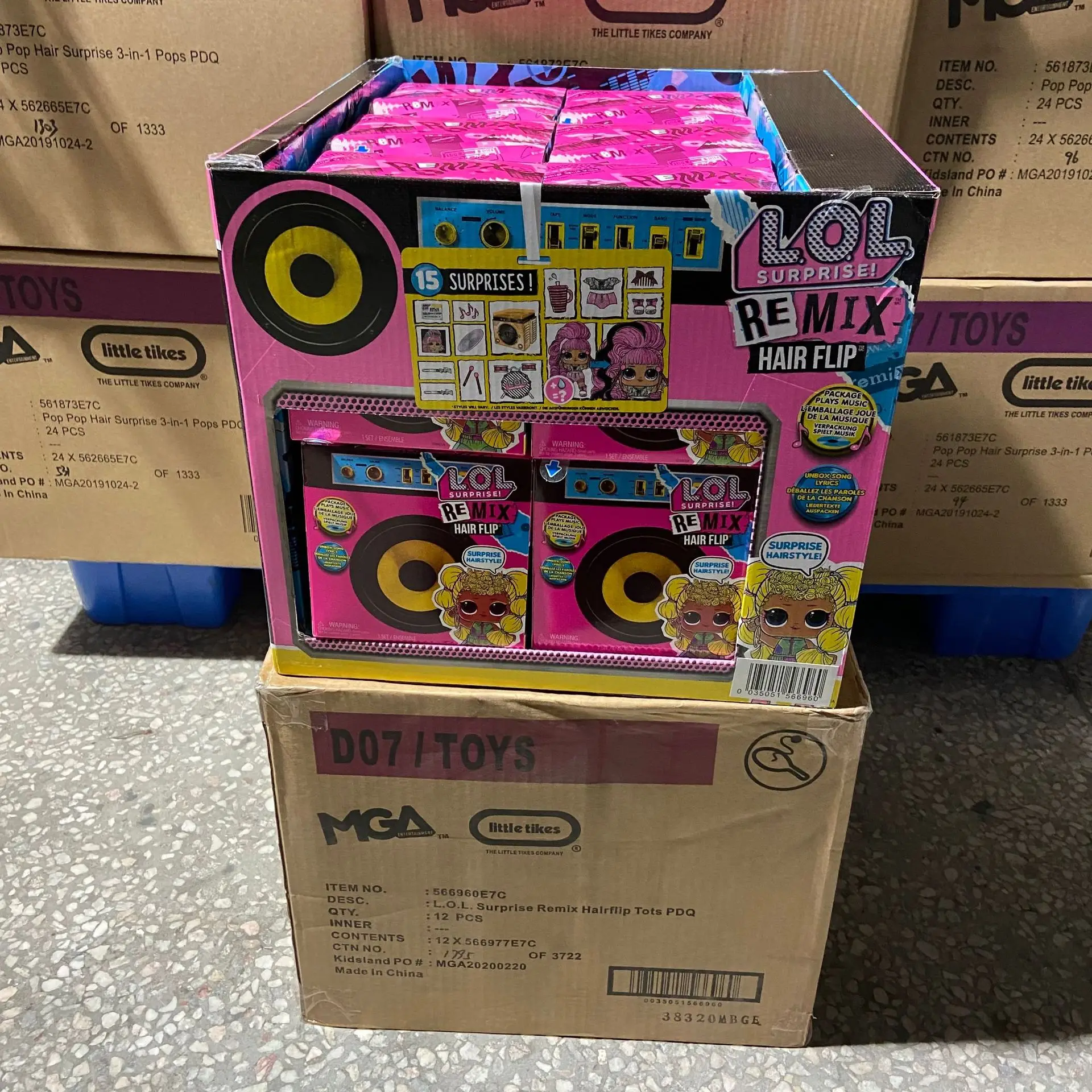 Chinese Wholesale stock original Blind box Lol Toy surprise lol Remix Hair flip music doll MGAC566960