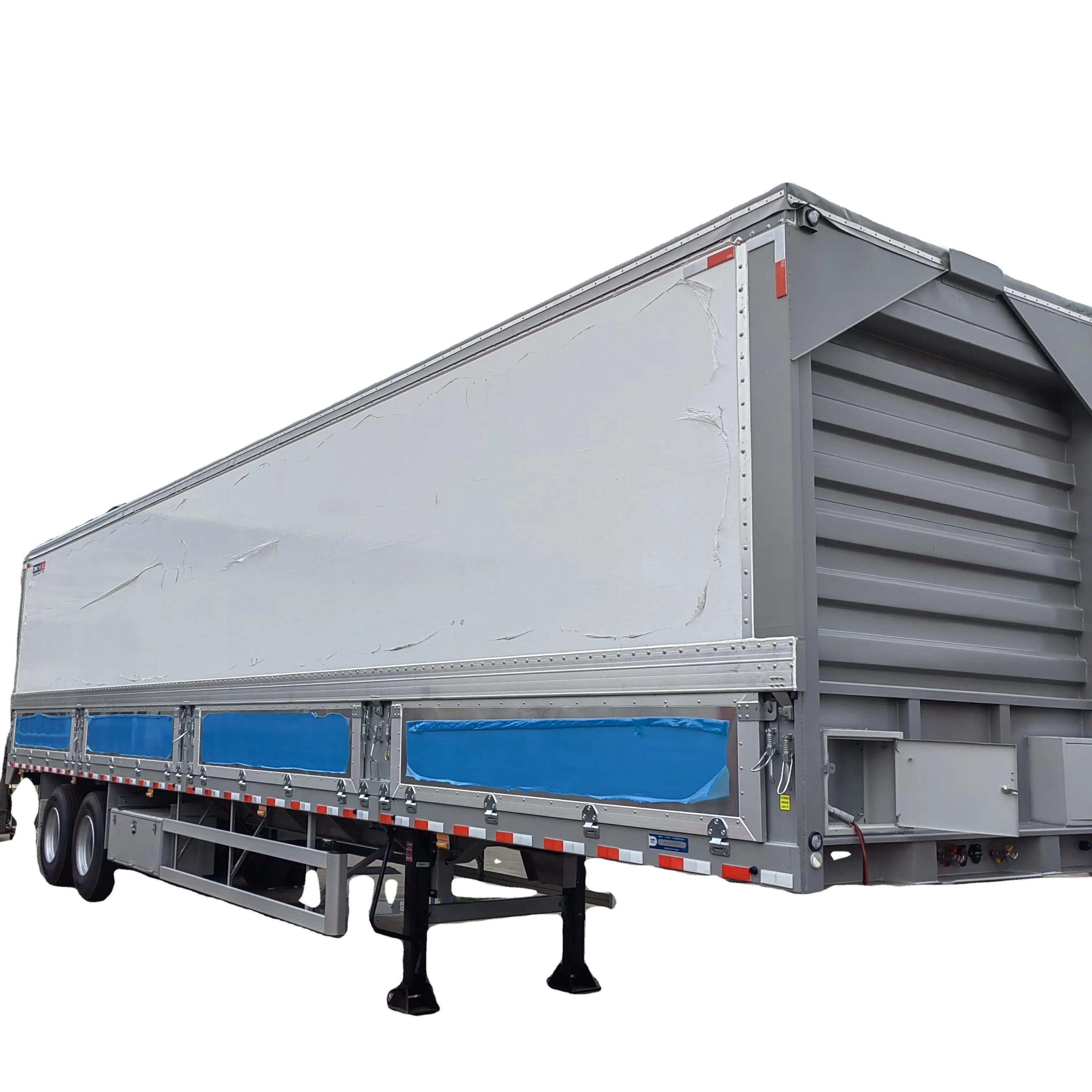 Factory Direct 40ft Wing flying trailer with 2 axles Wing Van Truck Body Wing Open Semi Trailer 32ft Semi-trailer 9t Ltd. 40-80T