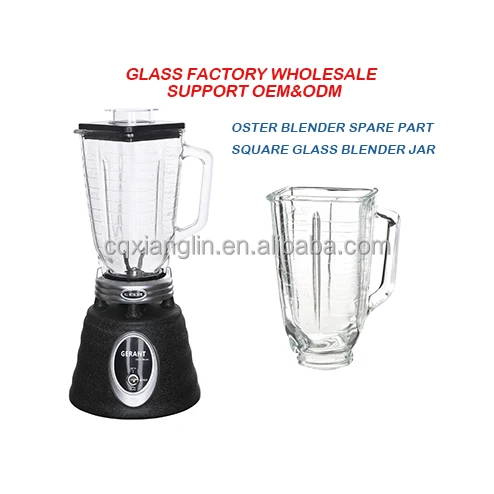 blender jtc 1.25l Square Glass Jar Mixer Spare Parts jars Original Oster Blender Jar vasos De Licuadora