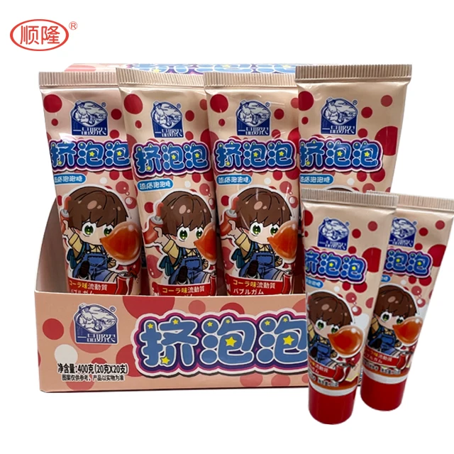 Toothpaste bubble gum Liquid fruity flavor tube toothpaste chewing gum