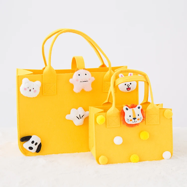 Factory Wholesale Promotional Custom Eco Fashion Ladies Hands Felt Tote Bag