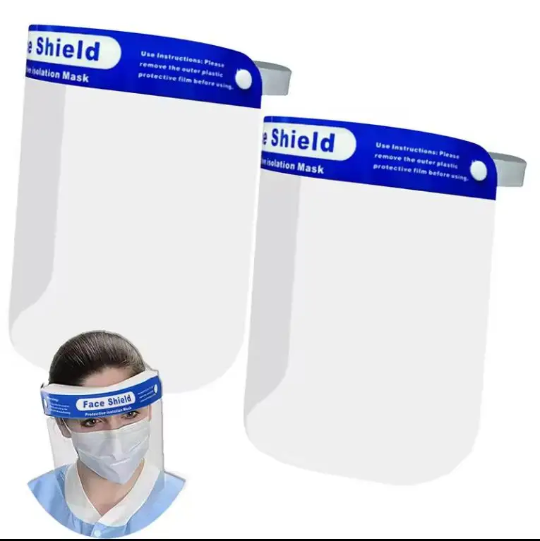High Quality Plastic Adjustable Transparent Anti- spitting Protective Visor Shield Clear Face Shield for Man and Women