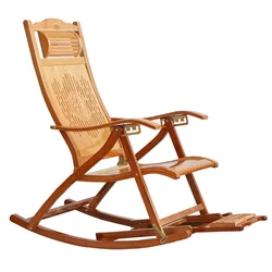Middle and new style folding chair for the elderly living room chair bamboo rocking chair