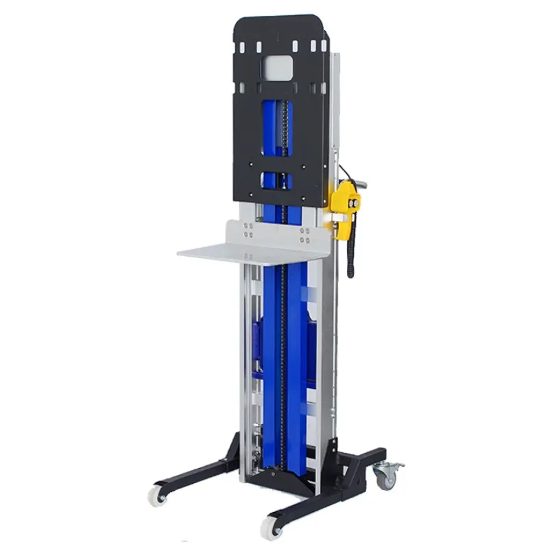 Electric Powered Forklift Pallet Truck 170kg Lifter Stacker Walking Self Loading Lift Hand for Van Portable Small
