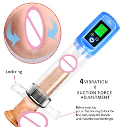 Penile Erection Training Extend Strong Sucking Vacuum Dick Enlarge Sex Toys Vibrating Electric Penis Pump Vacuum Pump