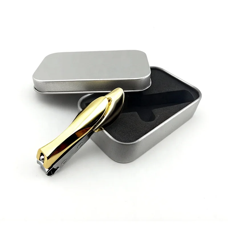 
Nail Cutter Clippers Kit with Catcher File for Thick Nails Stainless Steel Sharp Sturdy Golden Nail Clippers Set 