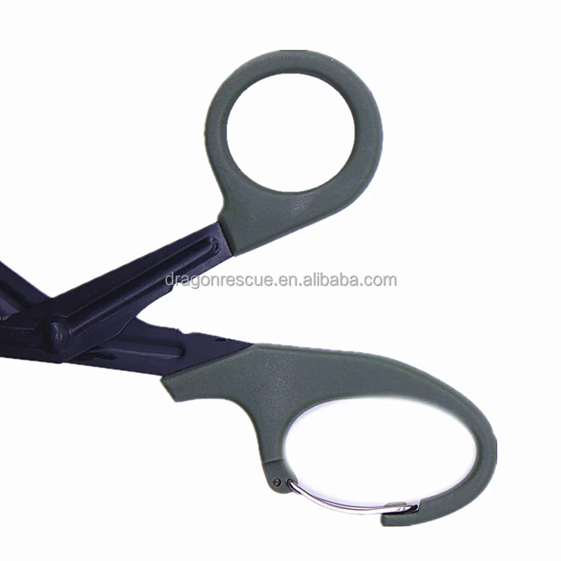 Fluoride Coated Nurse Doctor Medical Paramedic Trauma Shears Bandage Scissors with Carabiner