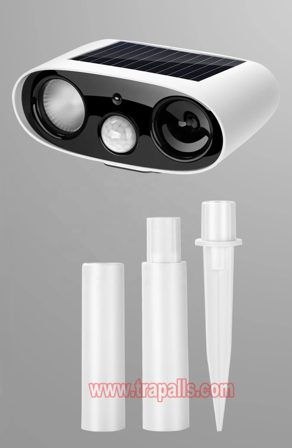 Outdoor Garden LED PIR Solar Bird Repellent Expel Rodent Ultrasonic Animal Repeller