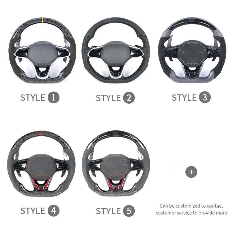 Кожаное рулевое колесо из углеродного волокна для VW RS Golf GTI mk6 mk7 mk8 gti старая модель новой модели plug and play