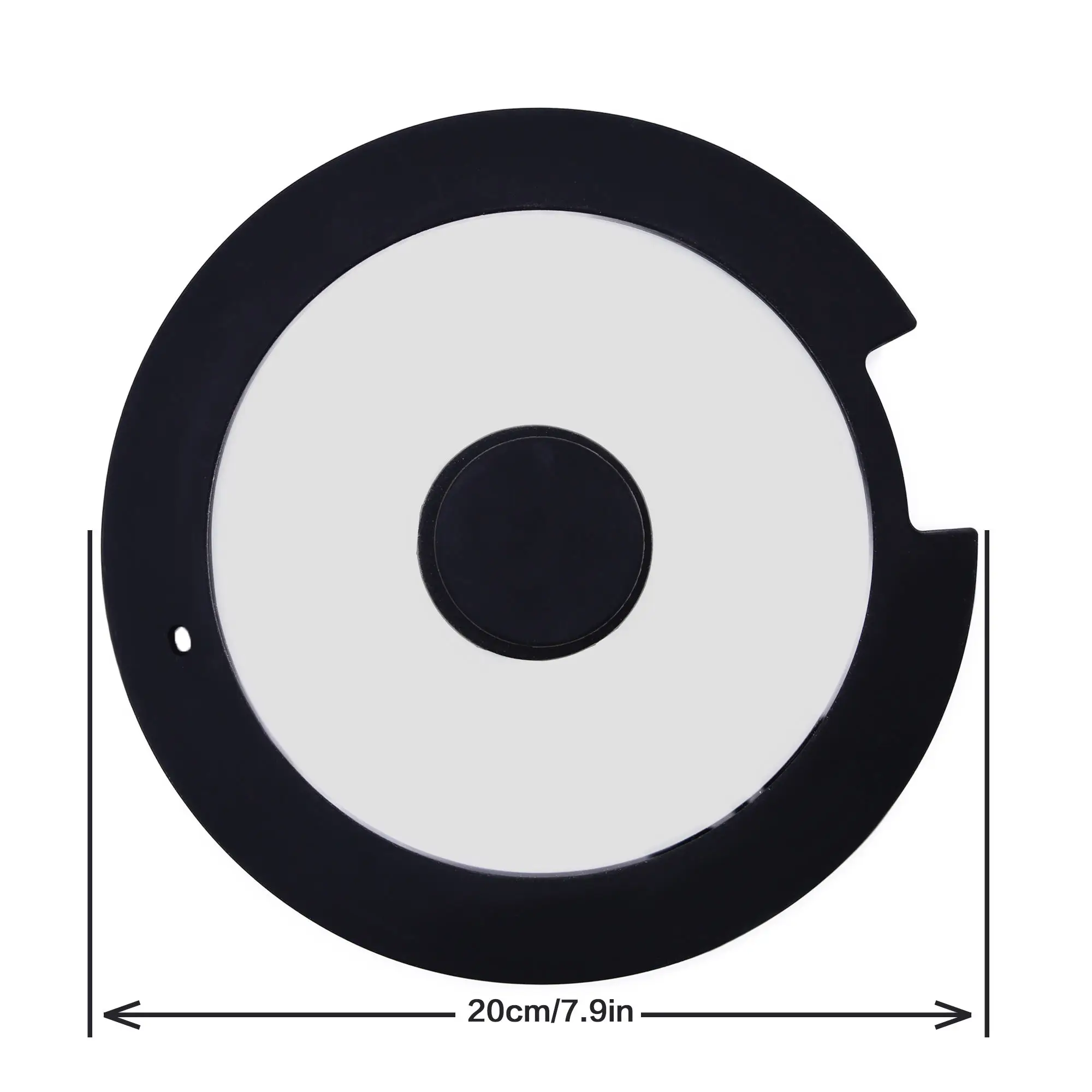 20cm Silicone Glass Overflow Plug Notched Pot Cover for Cooking Essential Cookware Part