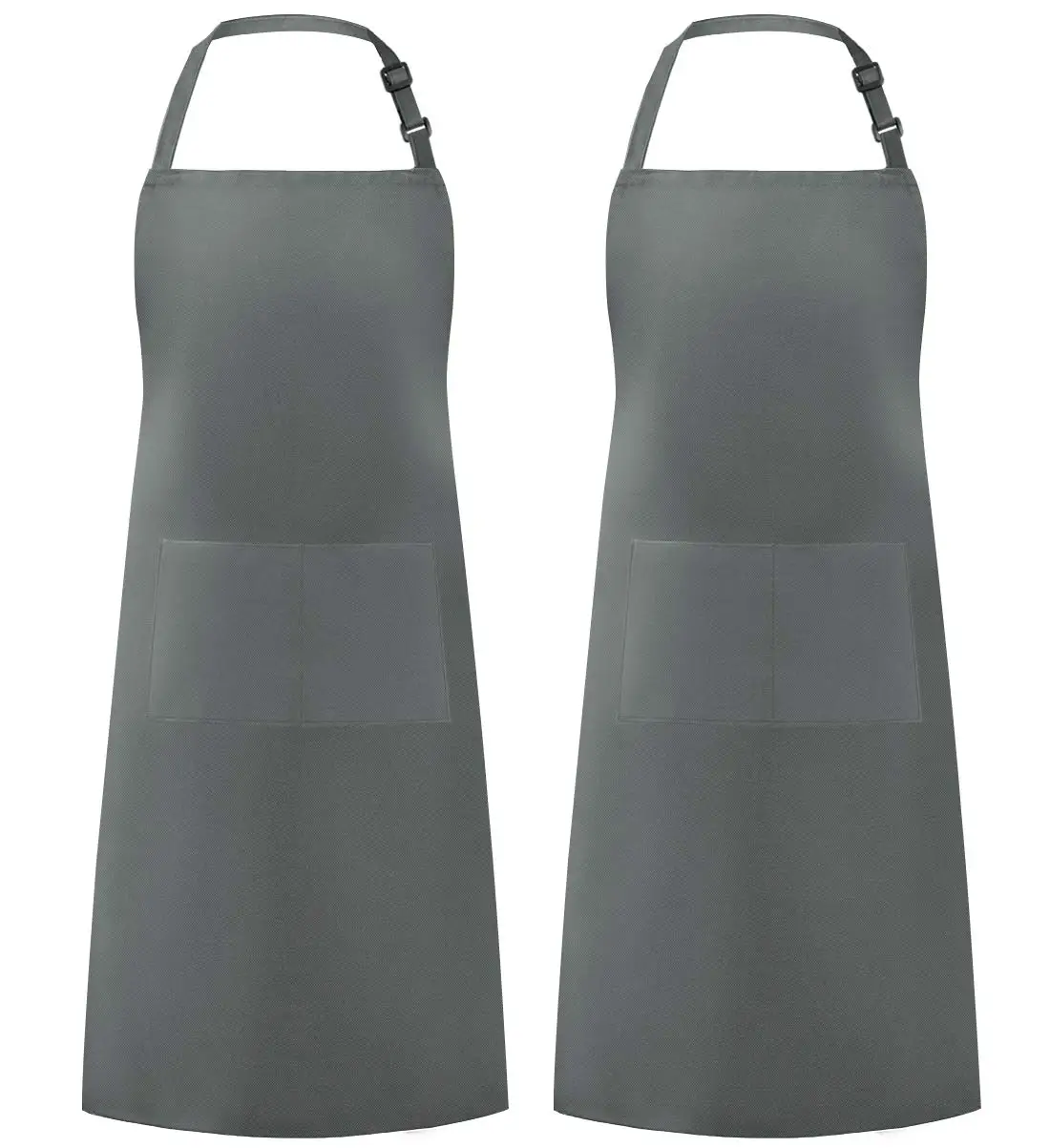100% Cotton Kitchen Apron with an Adjustable Neck with Long Ties for Women Men Chef
