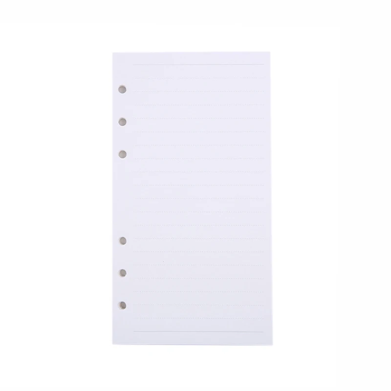 A6 #15 Dashed Wholesale Notebook Refill 6 Rings Spiral Binder Inner Inserts Loose Leaf Planner Diary Inside Filler Papers