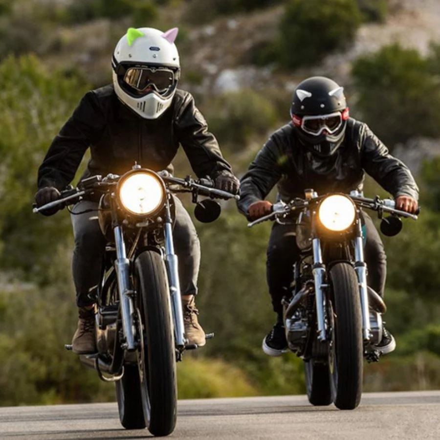 Creative Cute 63*60mm Motorcycle Bike Helmet Car Cat Ear Type Decoration Horn