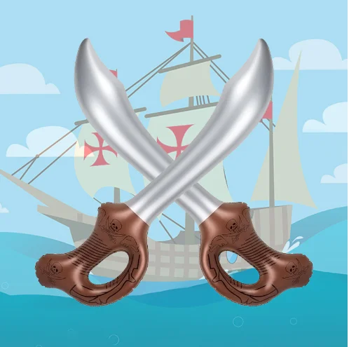 Hot Selling Factory Customization Eco-Friendly PVC Inflatable Sword Toys Kids Funny Party Accessories Folding Garden Use Logo