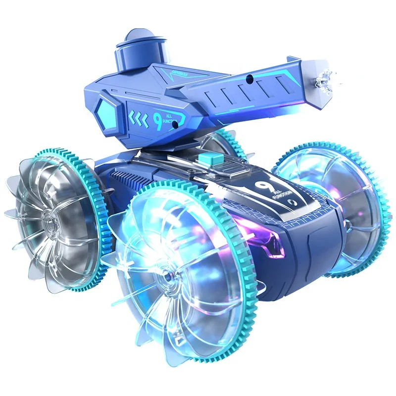 3 in 1 Remote Control Car Boat Water Gun Toy Gesture RC Stunt Car with Light-up Toys