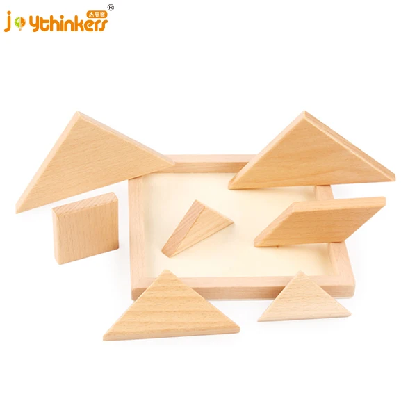 Montessori Wooden Toys Intellectual Development Gifts Kid Early Learning Toy Wooden 3D Tangram Puzzle Montessori Educational Toy