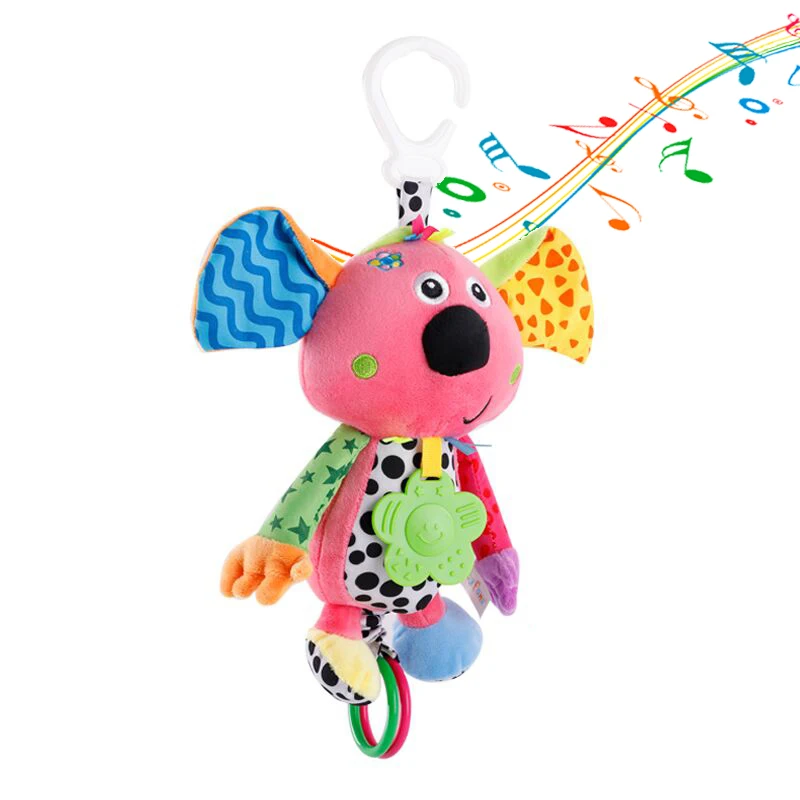 Baby Toys Cute Stuffed Elephant Musical Hanging Toys without battery