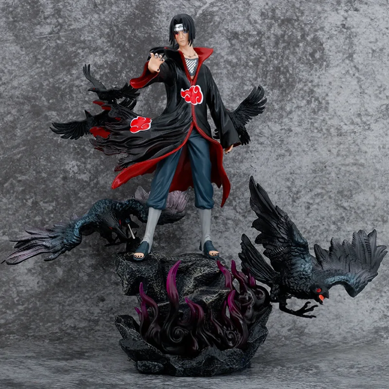 New 38CM Japanese Anime Narutos Uchiha Itachi Action Figures Pvc Toy Model Doll