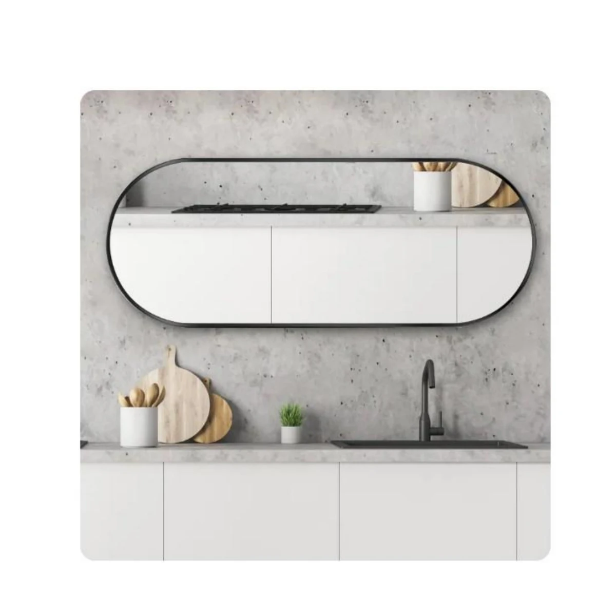 Large Custom Wholesale Metal Frame Elegant Runway Round Oval Decoration Bathroom Hanging Wall Mirror miroir spiegel espejo