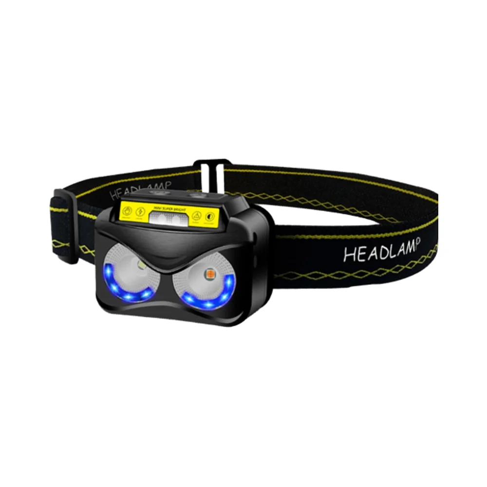 3000LM Mini Rechargeable LED HeadLamp Body Motion Sensor LED Built-in power Head Light Lamp induction Flashlight With USB