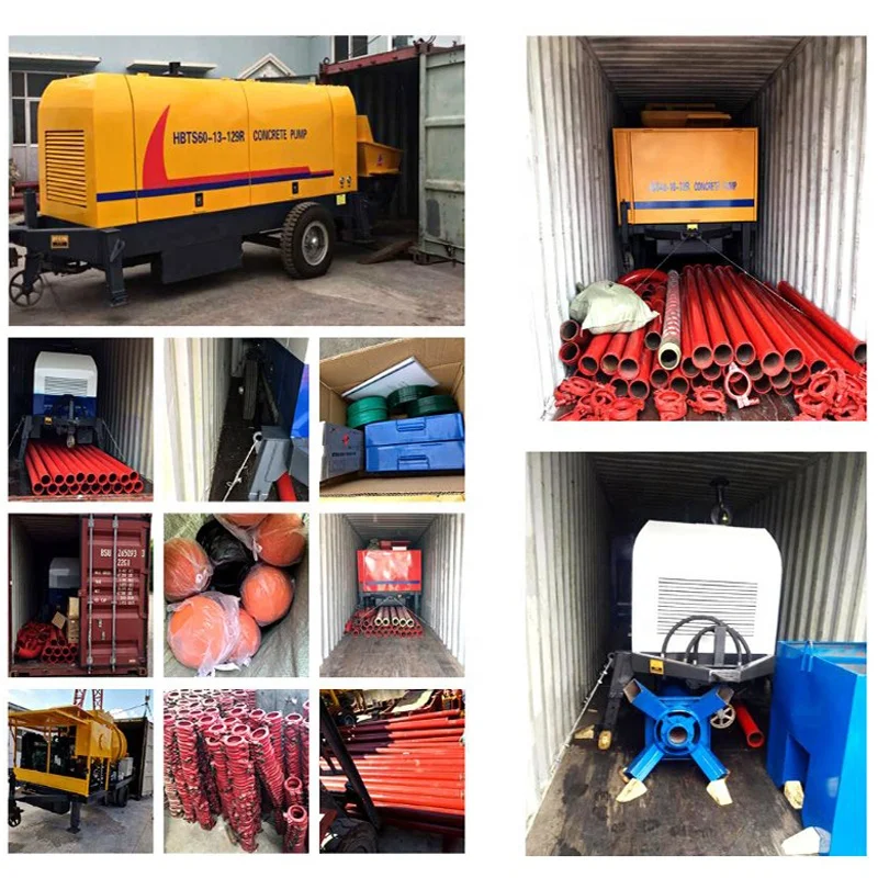 Concrete machine beton pump trailer mobile 40m3 60m3 concrete pump for bridge construction hydraulic pouring pump for concrete