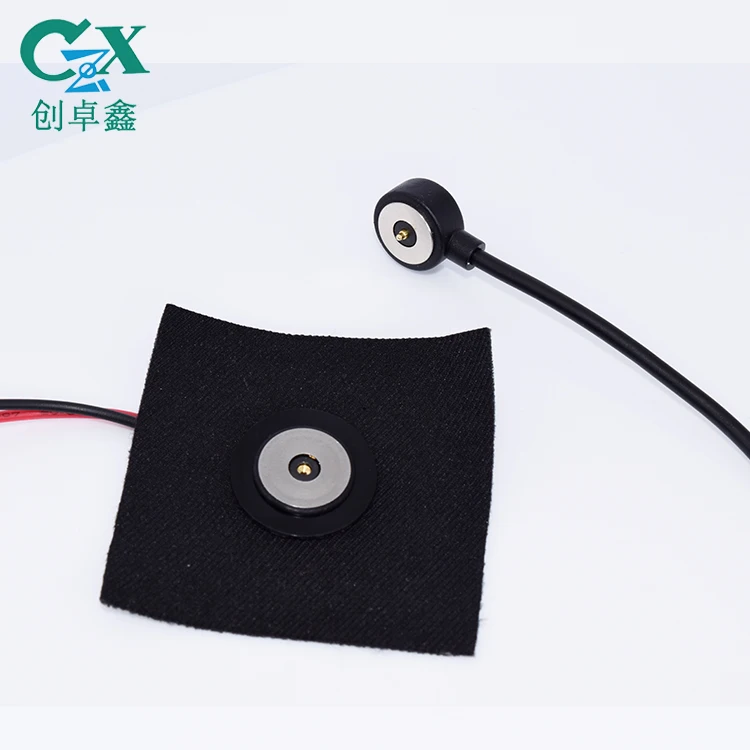 Female And Male Pogo Pin Thin Round 2 Pin Magnetic Connector 2022 New Design Wearable Device Magnetic Charging Cable