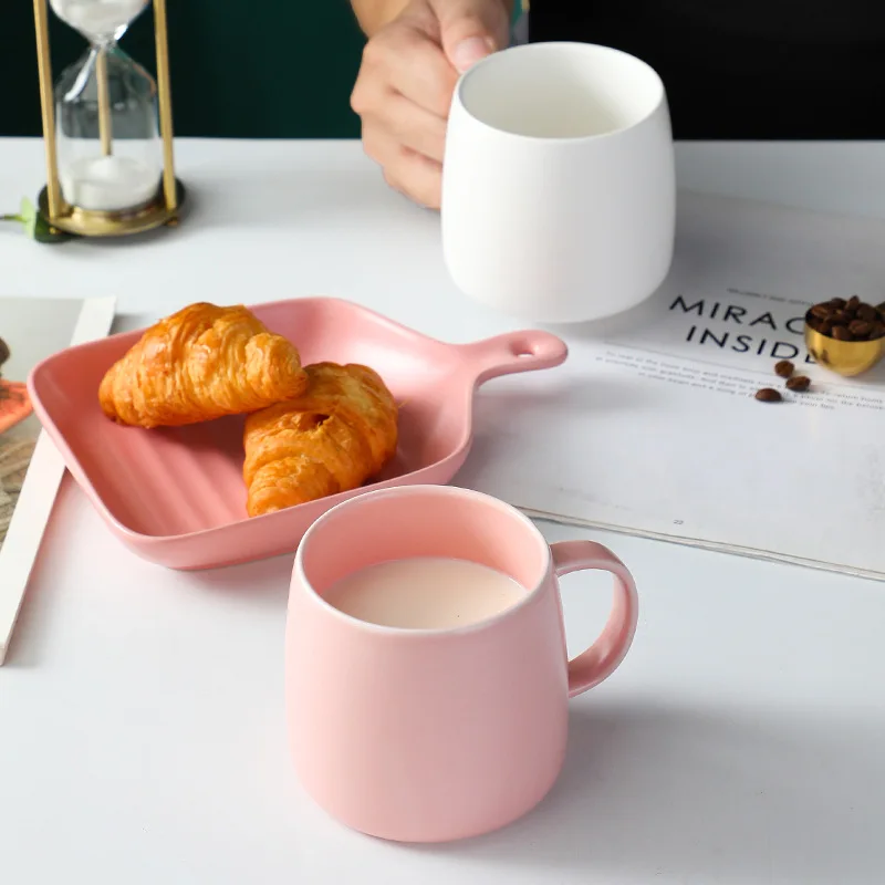 Custom logo Large Matte Ceramic Coffee Mug with handle 15 16oz Porcelain Big Mug for Christmas Gifts Tea Cup for Office and Home