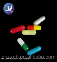 
pharmaceutical hard vacant gelatin capsule grey/white size 0# 