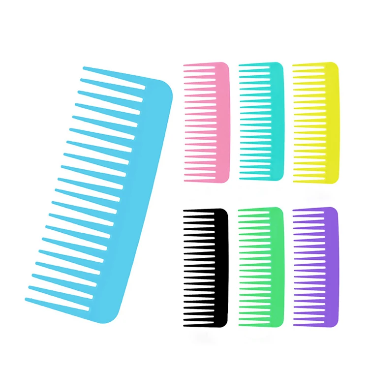 Wholesale Various Colors Hair Brush Household Detangling Comb  Plastic Wide Plastic Tooth Comb