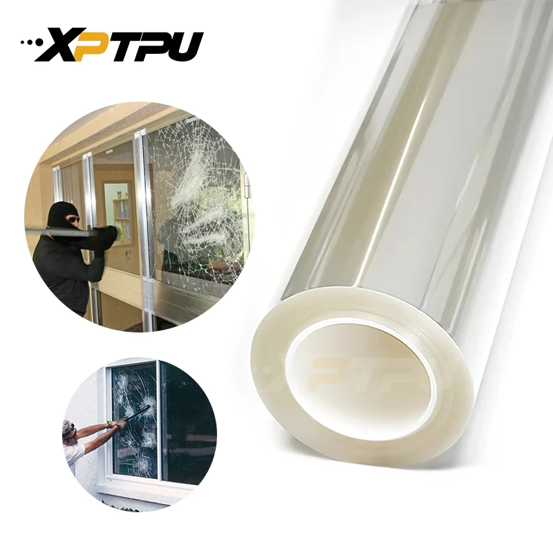 Window Film Transparent  Anti-shatter Glass Security Foil Sticker Removable Glass Sticker Shatter Proof Security Glass Film 8mil