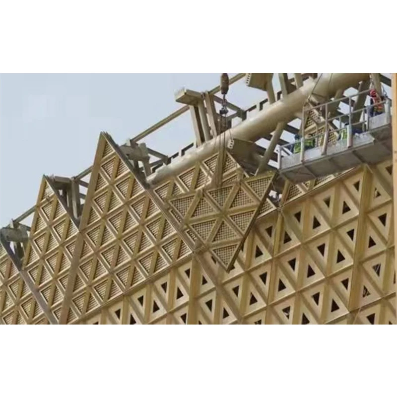 High quality facade wall panel round hole curtain wall facade aluminum facading panel