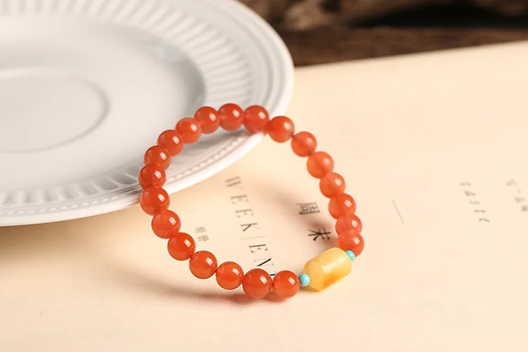 High Quality Natural Beeswax Gold Plated Jewelry Factory Wholesale Hot Selling Polished Bracelet Fashion Accessory Simple Design