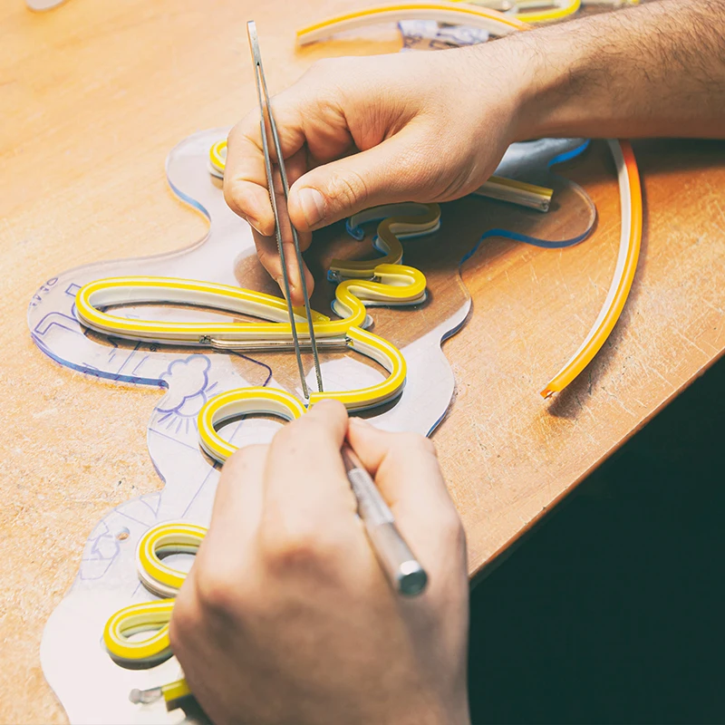 Acrylic Mirror Gold Custom Neon Sign Salon Business Store Sign Customized LED Shop Neon Sign Business