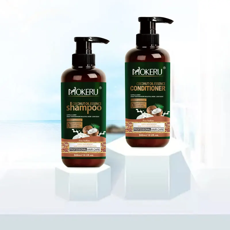 Mokeru 500 Ml Hair Vital Shampoo  Coconut Oil Serum Hair Repair Shampoo Gentle Formula Supple Beauty Shampoo