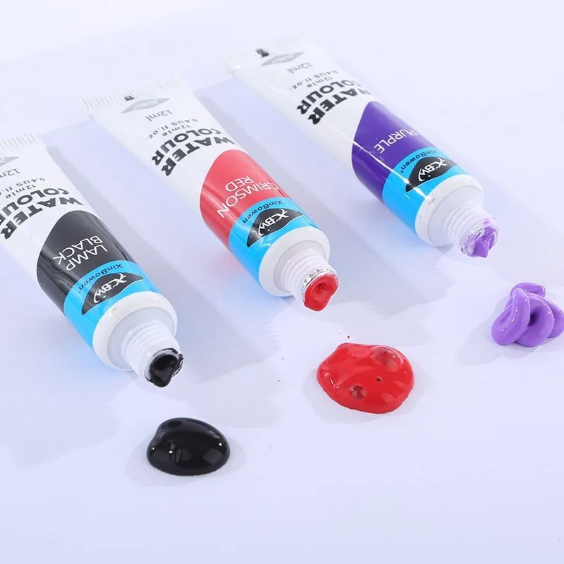 12 color box watercolor pigment painting set art supplies