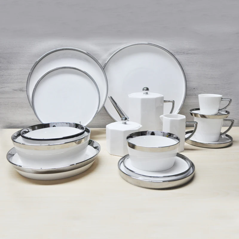 
Modern porcelain wedding restaurant crockery with best quality dinner set 