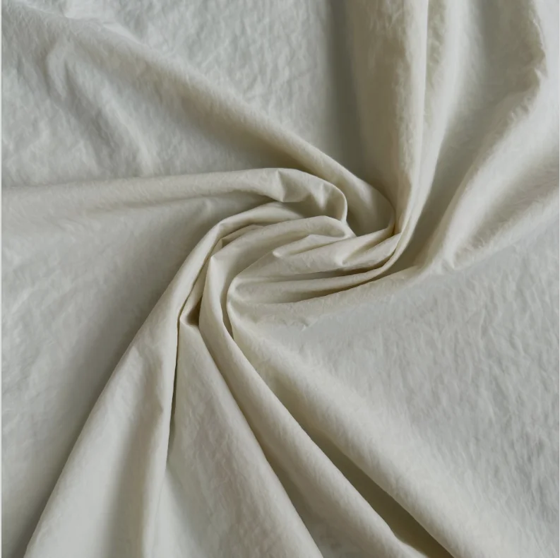 100% nylon 40D*40D 310T full dull fty crinkle nylon taffeta dyeing and coating  for down jackets