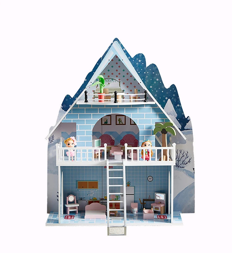 Sweetheart Cottage Large Wooden Doll House  Wooden Dolls House Play Set  Wooden Doll House For Girls