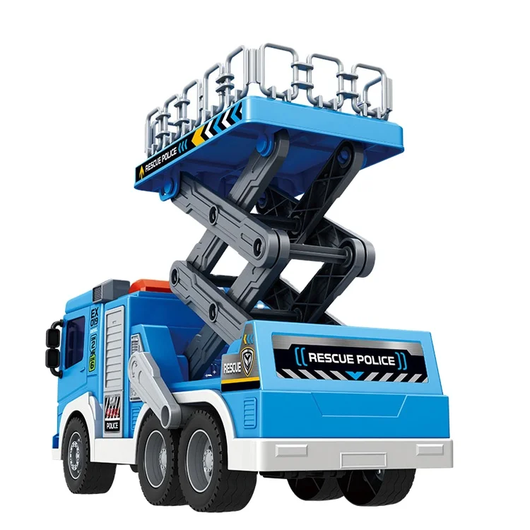 Car Truck1:16 Scale Realistic Truck Car Friction Toys Simulation Model Car With Light And Music Engineering Truck Toys For Kids