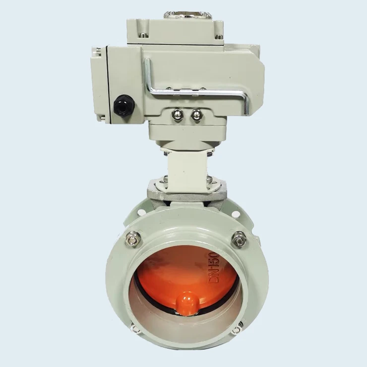 High Tech Motorized Valve 24v 220v PTFE Electric Actuated Control Valves Rotatory Actuator For Butterfly Valves 3 Inch